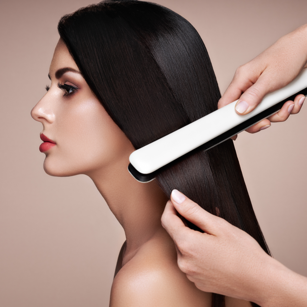 Medium Hair Straightening